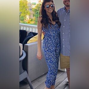 Lilly Pulitzer Women’s Blue Printed Sleeveless Jumpsuit